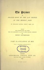 Cover of: The prymer by Catholic Church
