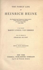 Cover of: The family life of Heinrich Heine by Heinrich Heine