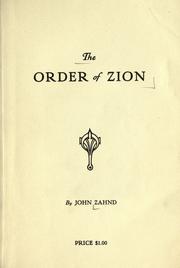 Cover of: The order of Zion