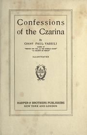 Cover of: Confessions of the Czarina by Catherine Radziwiłł