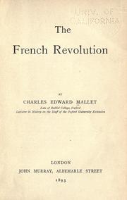 Cover of: French revolution