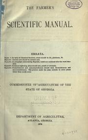 Cover of: The farmer's scientific manual. by Georgia. Dept. of Agriculture.