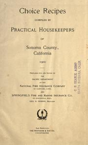 Cover of: Choice recipes compiled by practical housekeepers of Sonoma County, California