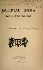Cover of: Imperial India: letters from the East