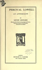 Percival Lowell by Louise Leonard