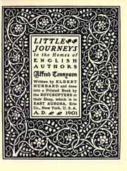 Cover of: Little journeys to the homes of English authors: Alfred Tennyson
