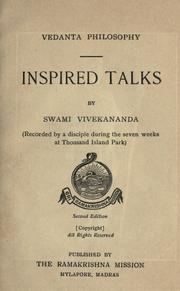 Cover of: Inspired talks. by Vivekananda
