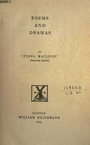Cover of: Poems and dramas