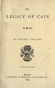 Cover of: The legacy of Cain by Wilkie Collins