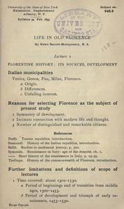 Cover of: Life in old Florence