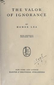 The valor of ignorance by Homer Lea
