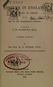 Cover of: Costume in England by Frederick William Fairholt