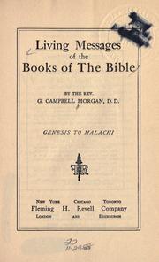 Cover of: Living messages of the books of the Bible