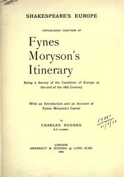 Cover of: Shakespeare's Europe by Fynes Moryson