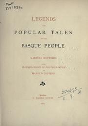 Cover of: Legends and popular tales of the Basque people by Mariana Monteiro