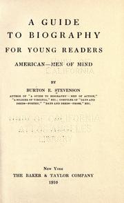 Cover of: A guide to biography for young readers by Burton Egbert Stevenson