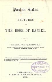 Cover of: Prophetic studies by Rev. John Cumming D.D.