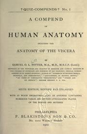 Cover of: A compend of human anatomy: including the anatomy of the viscera