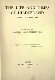 Cover of: The life and times of Hildebrand, Pope Gregory VII