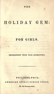 Cover of: The holiday gem for girls by 