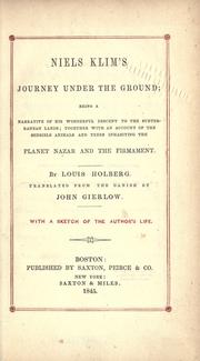Cover of: Niels Klim's journey under the ground by Ludvig Holberg