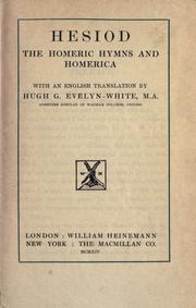 Cover of: Hesiod, the Homeric hymns and Homerica