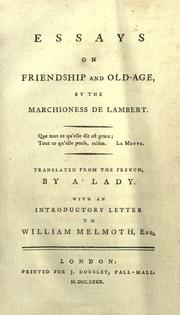 Cover of: Essays on friendship and old-age by Anne-Thérèse de Lambert