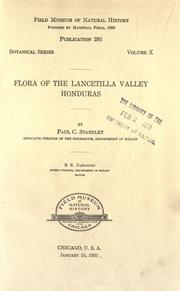 Flora of the Lancetilla Valley, Honduras by Paul Carpenter Standley