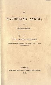 Cover of: The wandering angel: and other poems