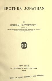 Cover of: Brother Jonathan by Hezekiah Butterworth
