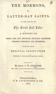 Cover of: The Mormons, or, Latter-day saints, in the valley of the Great Salt Lake