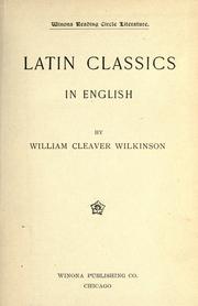 Cover of: Latin classics in English by William Cleaver Wilkinson