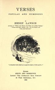 Cover of: Verses popular and humorous. by Henry Lawson