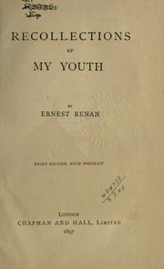 Cover of: Recollections of my youth. by Ernest Renan