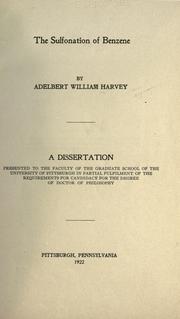 The sulfonation of benzene by Adelbert William Harvey
