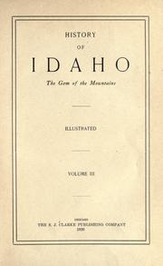 Cover of: History of Idaho by James H. Hawley
