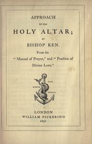 Cover of: Approach to the holy altar