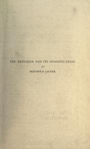 Cover of: The reindeer and its domestication