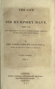 Cover of: life of Sir Humphry Davy