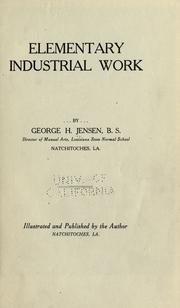 Cover of: Elementary industrial work