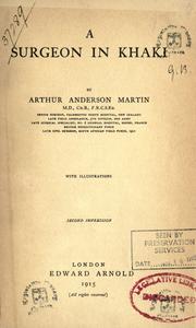 Cover of: A surgeon in khaki by Arthur Anderson Martin