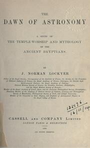 Cover of: The dawn of astronomy