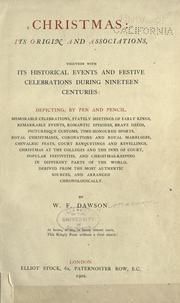 Cover of: Christmas: its origin and associations by Dawson, W. F.