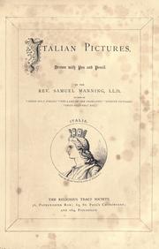 Cover of: Italian pictures: drawn with pen and pencil