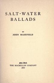 Cover of: Salt-water Ballads by John Masefield