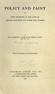 Cover of: Policy and paint: or, Some incidents in the lives of Dudley Carleton and Peter Paul Rubens