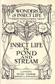 Cover of: Insect life in pond and stream