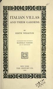 Cover of: Italian villas and their gardens by Edith Wharton