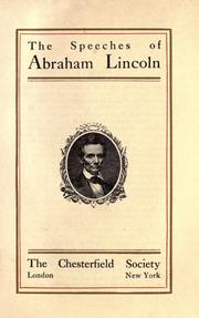 Cover of: The speeches of Abraham Lincoln. by Abraham Lincoln