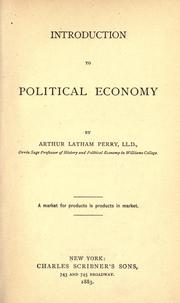 Cover of: Introduction to political economy